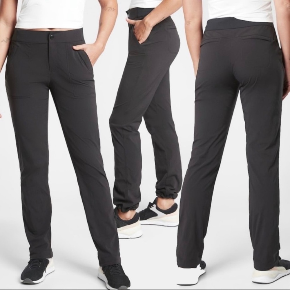 Athleta Black Stretch Track Pants
